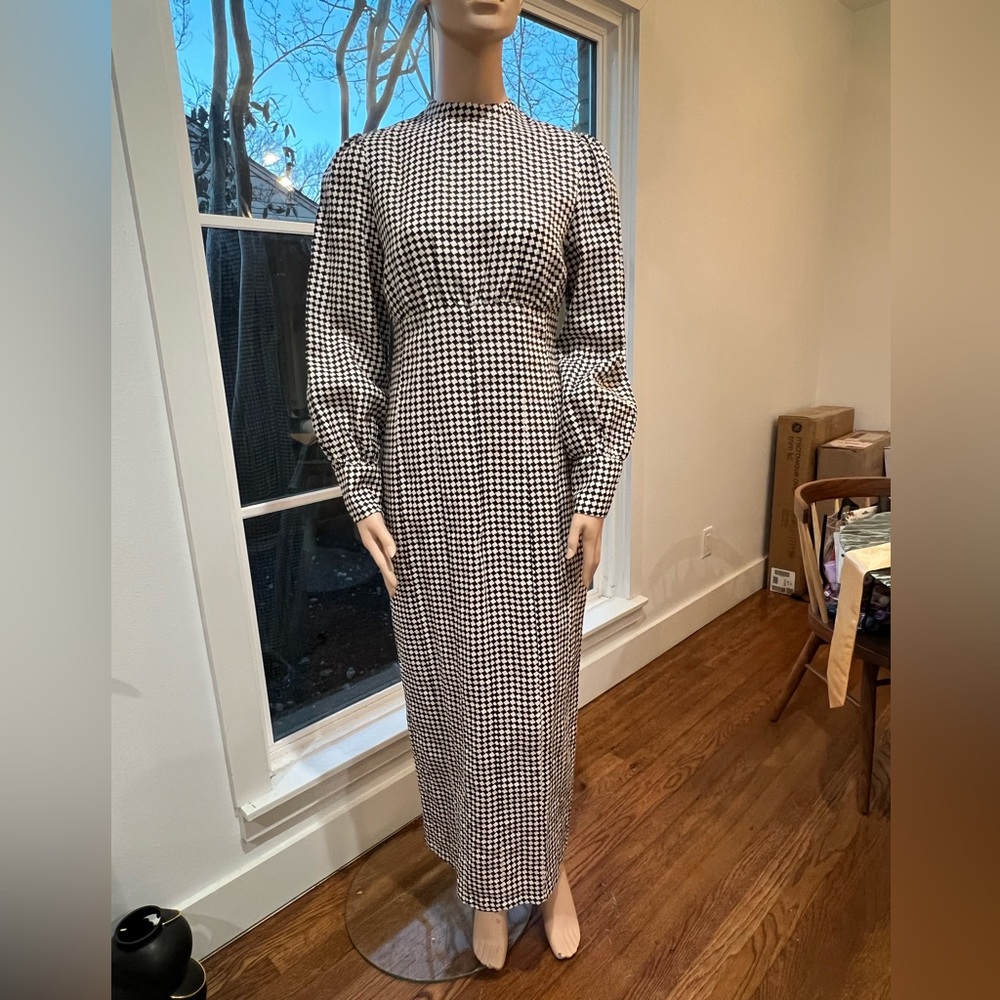DISSH gaia houndstooth midi dress